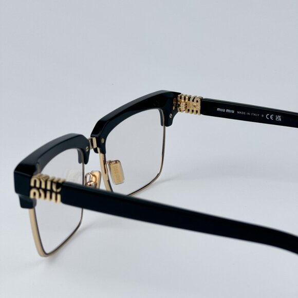 Miu Miu MU10ZS 1AB08N BRAND NEW Sunglasses Black Clear Blue Light Filter Unisex - Picture 11 of 13